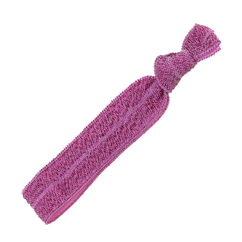 Wholesale 5/8" Custom Shiny Glitter Printed Knotted Elastic Hair Tie Girls Bracelet for Hair Accessories