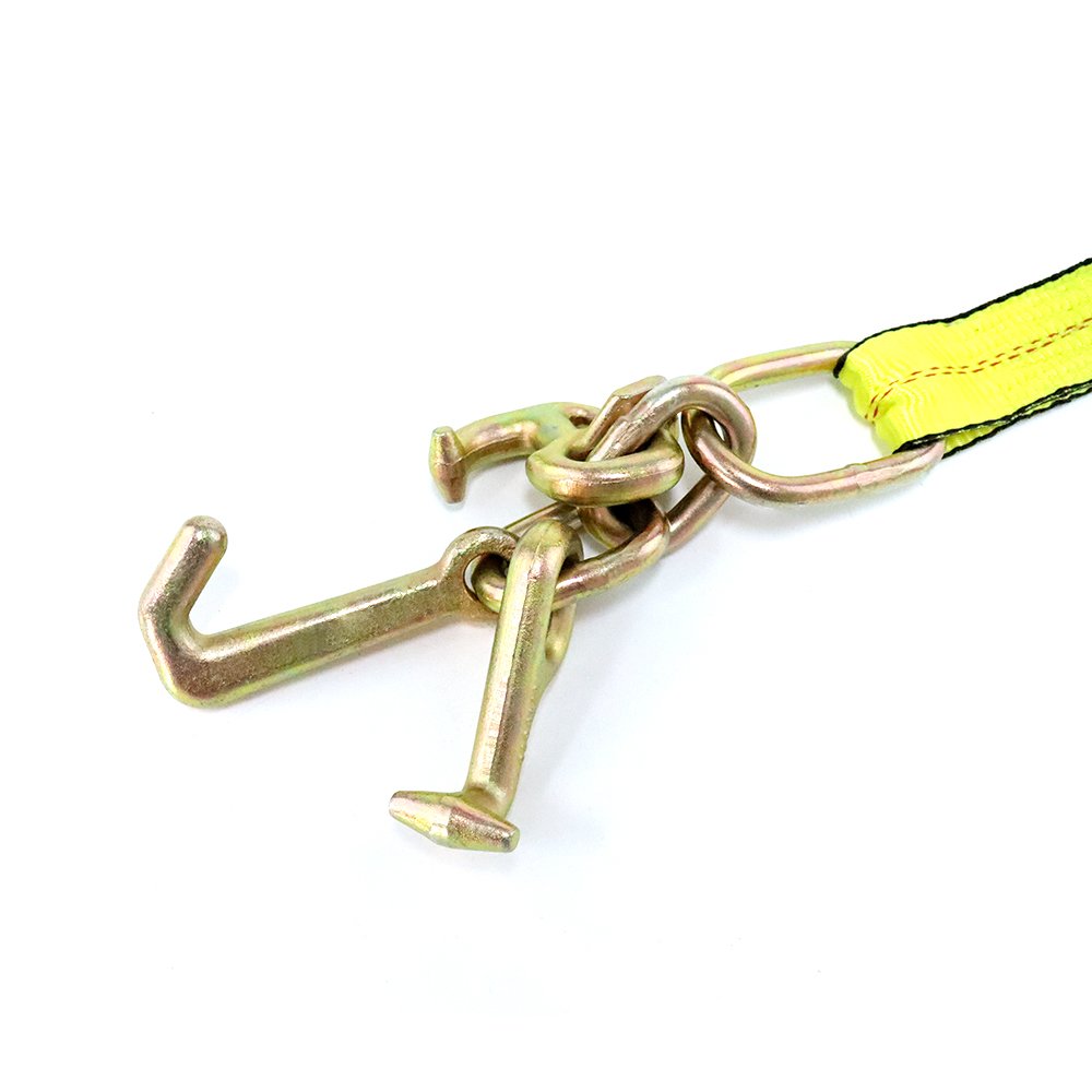 2" x 8' Replacement Strap with RTJ Cluster Hook Ratchet Auto Tie Down for Tow Truck Roll Back Car Hauler Wrecker
