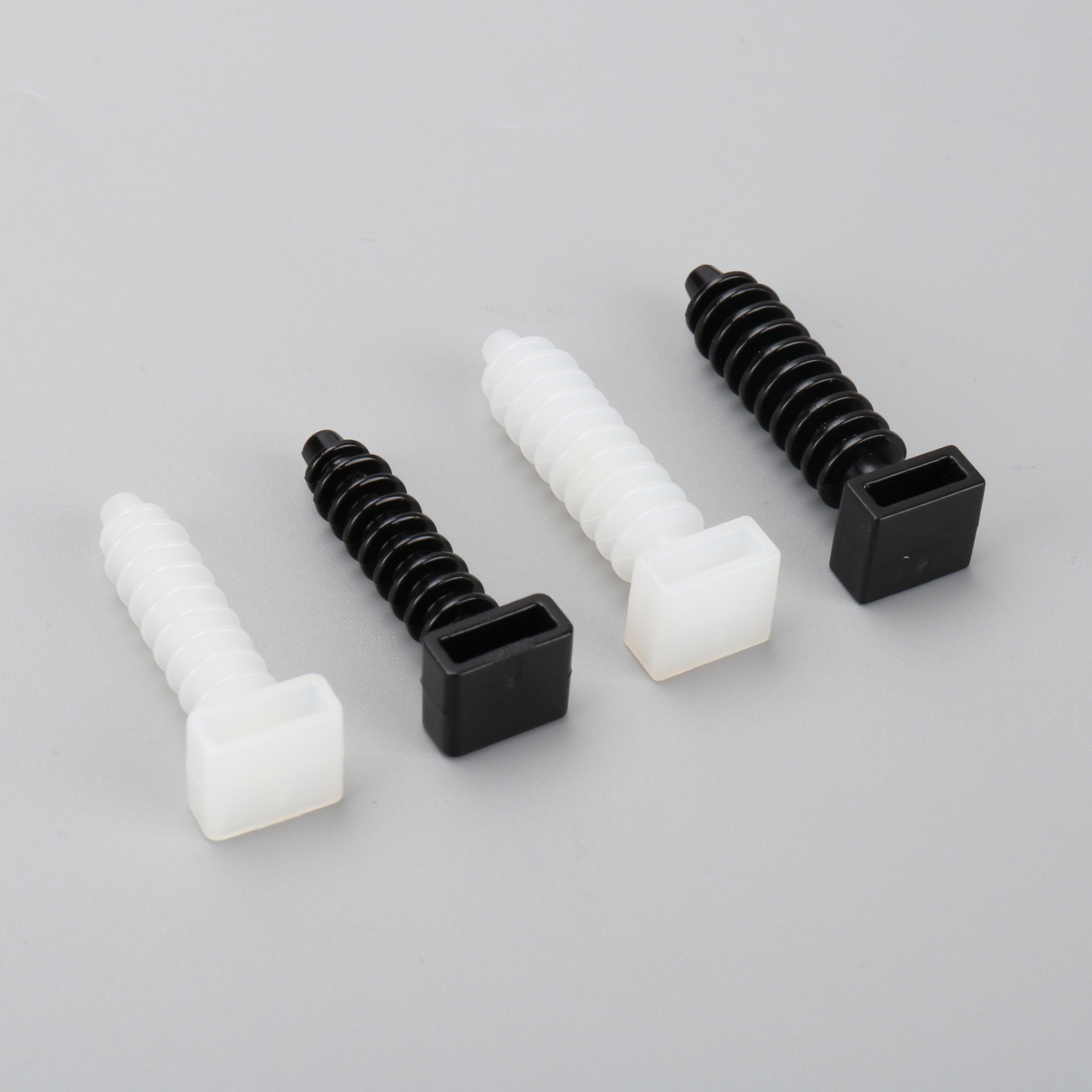 OUORO CH-6 Customize Plastic Self Adhesive White Black 94-V2 Nylon6 Wall Plug Wire Saddle Type Cable Tie Mount
