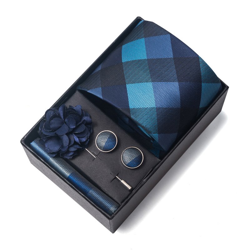 Silk Ties Men Custom Luxury Embroidered Logo Necktie with Gift box Package