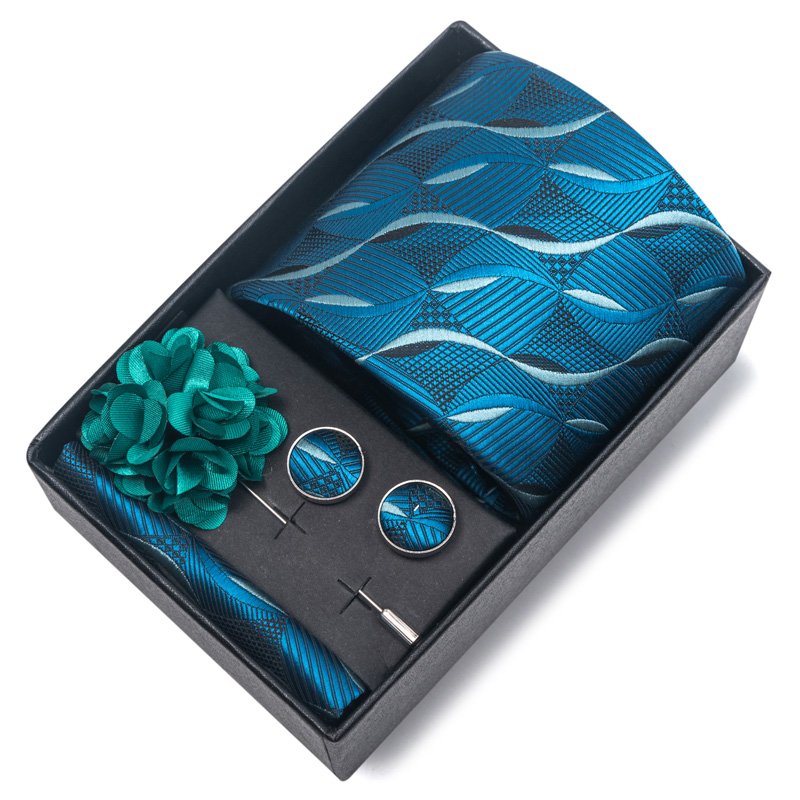 Silk Ties Men Custom Luxury Embroidered Logo Necktie with Gift box Package