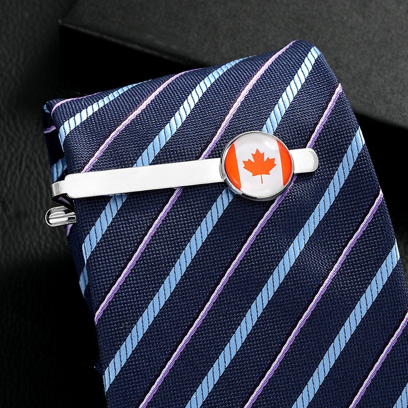 manufacturer personalized tie clip with customized logo men tie bar pin 287 country flag design tie clip for men