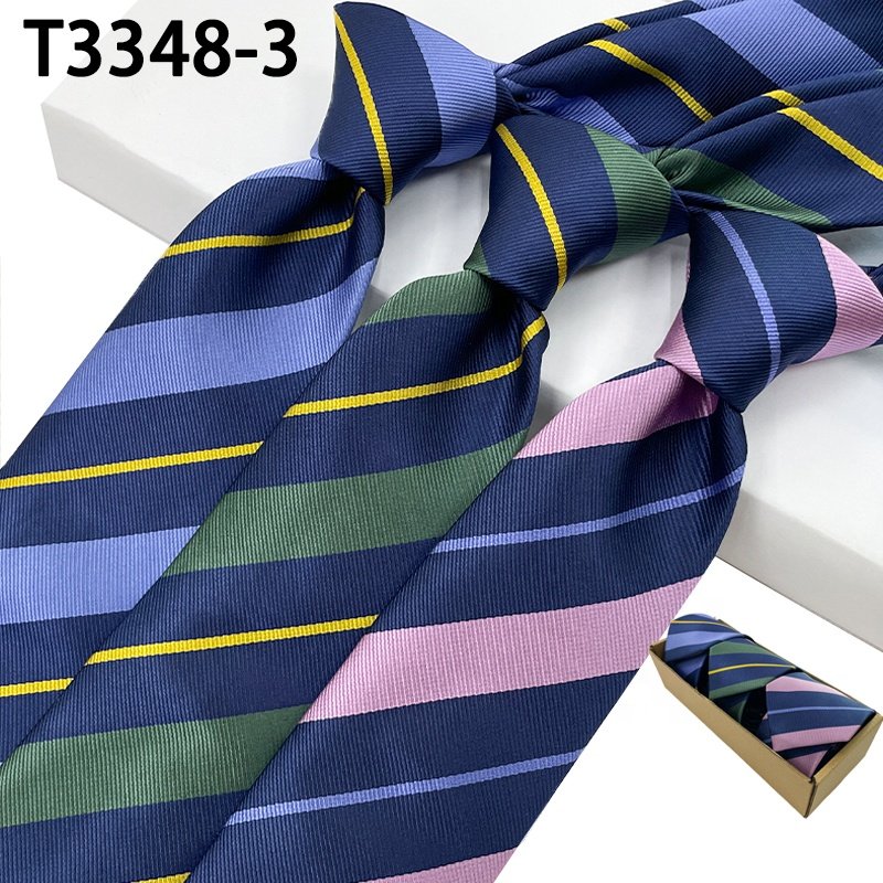 Cheap high quantity micro cravatte professionnel green necktie white stripes corbatas azulcon rallas amarilla stripe ties