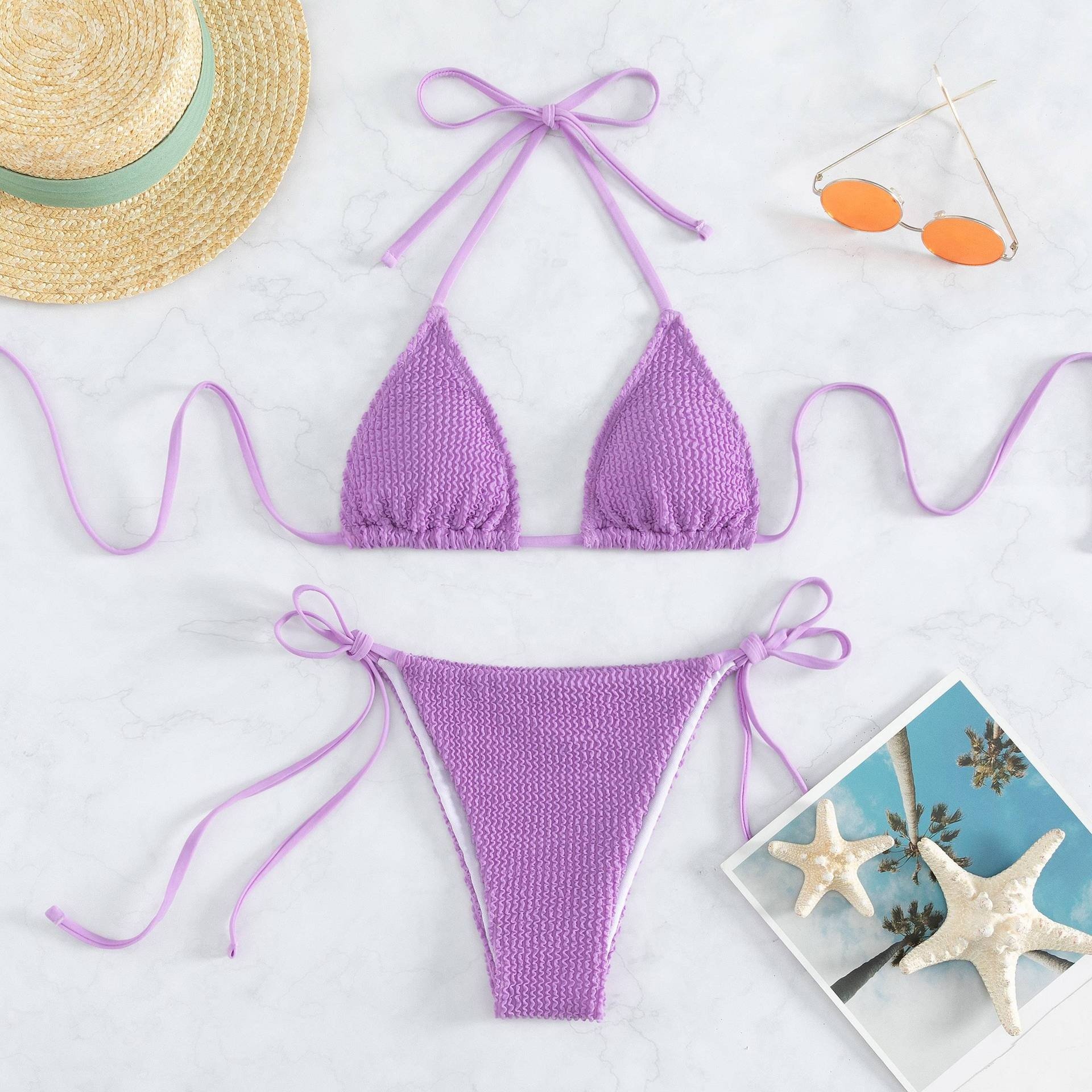 Manufacturer OEM Custom Made Ladies Sexy Swimwear Seamless Reversible Bikinis For Women