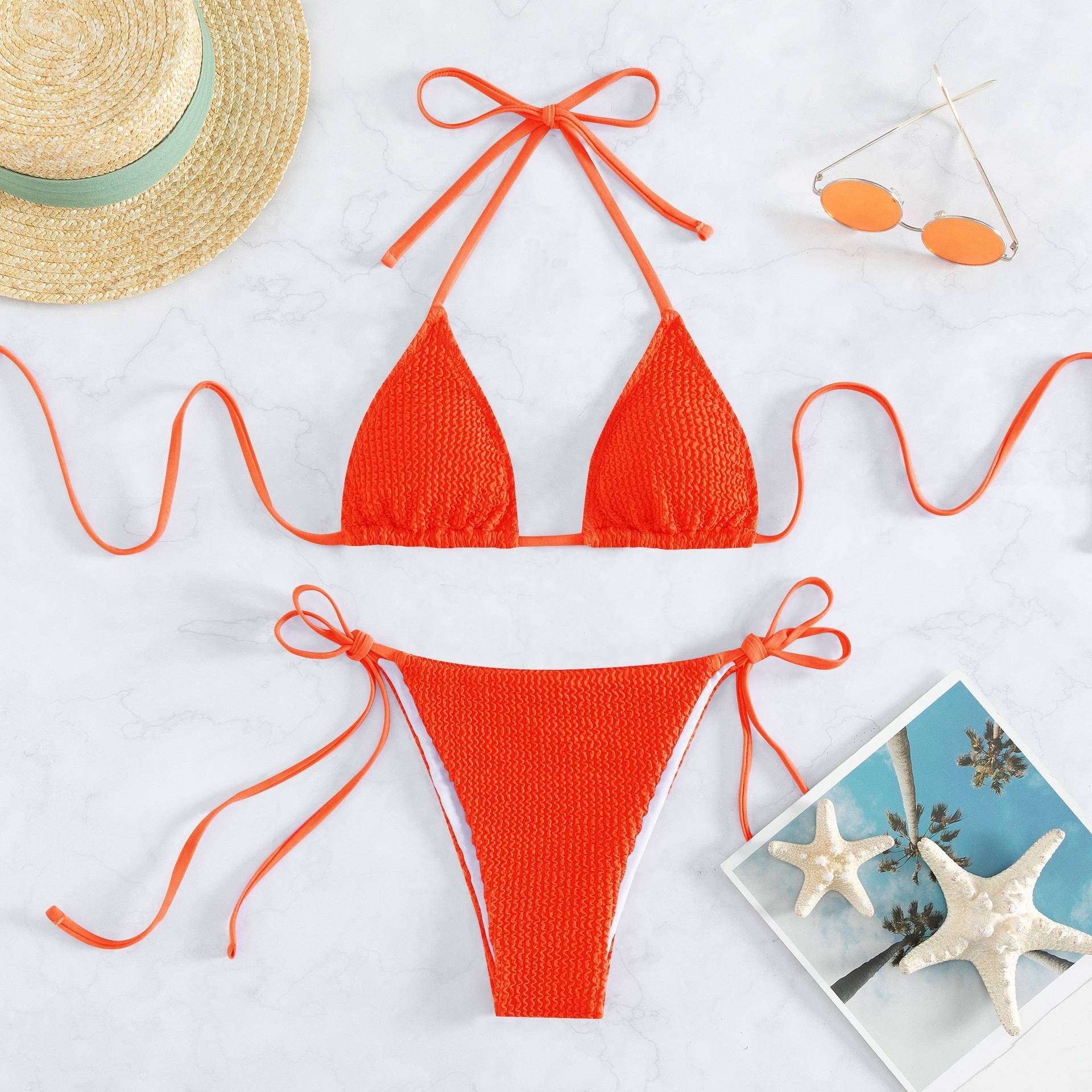 Manufacturer OEM Custom Made Ladies Sexy Swimwear Seamless Reversible Bikinis For Women