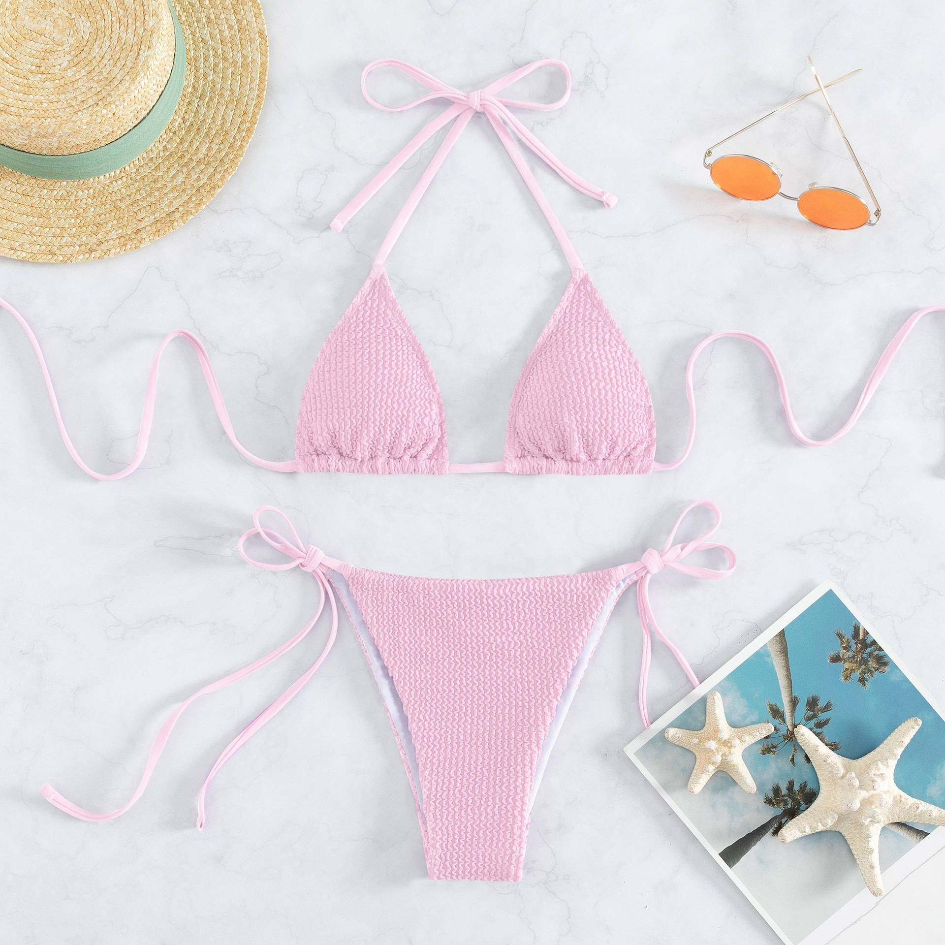 Manufacturer OEM Custom Made Ladies Sexy Swimwear Seamless Reversible Bikinis For Women