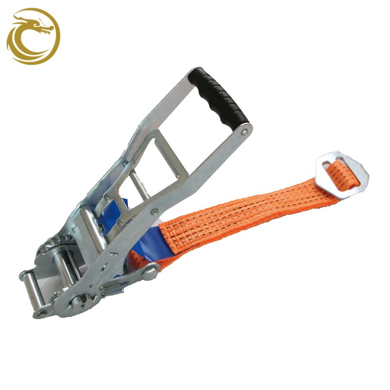 5T 50mm Galvanized Ratchet Buckle Tie Down Straps Polyester Belt