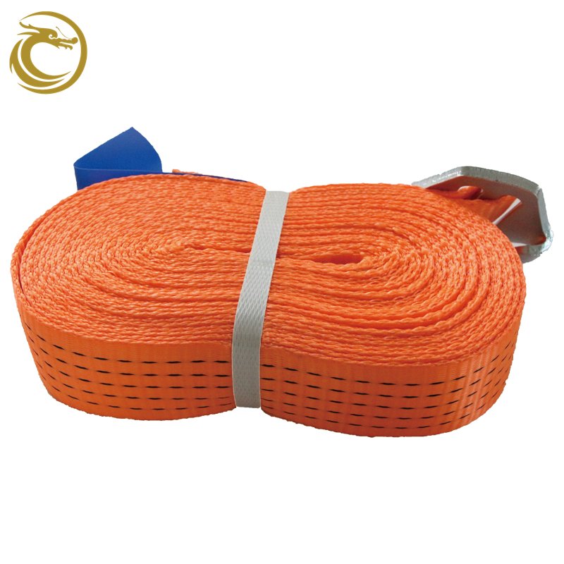 5T 50mm Galvanized Ratchet Buckle Tie Down Straps Polyester Belt