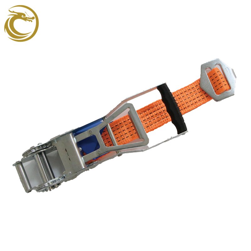 5T 50mm Galvanized Ratchet Buckle Tie Down Straps Polyester Belt