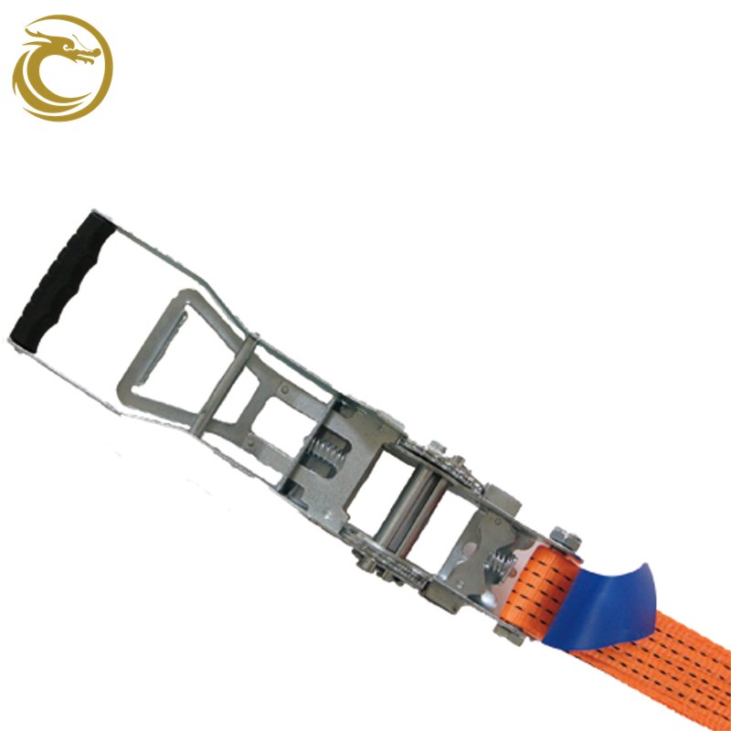 5T 50mm Galvanized Ratchet Buckle Tie Down Straps Polyester Belt