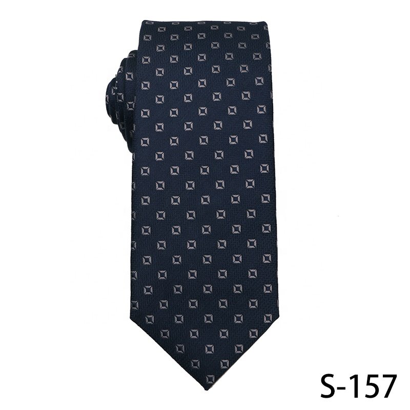 Navy Blue Micro Fibre Necktie 100% Polyester High Quality Ties For Men Fashion Striped Tie From Manufacturer