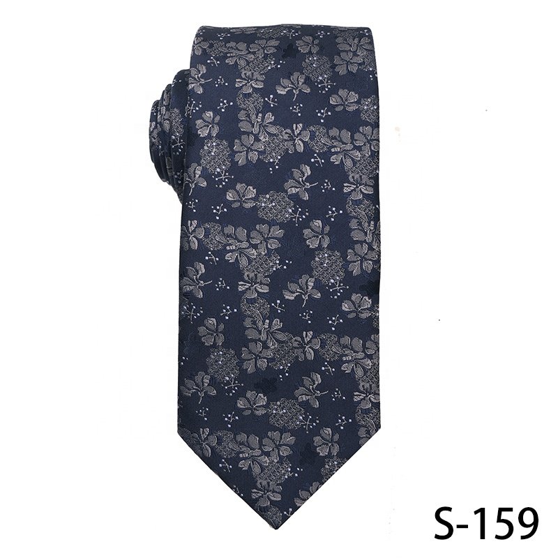 Navy Blue Micro Fibre Necktie 100% Polyester High Quality Ties For Men Fashion Striped Tie From Manufacturer