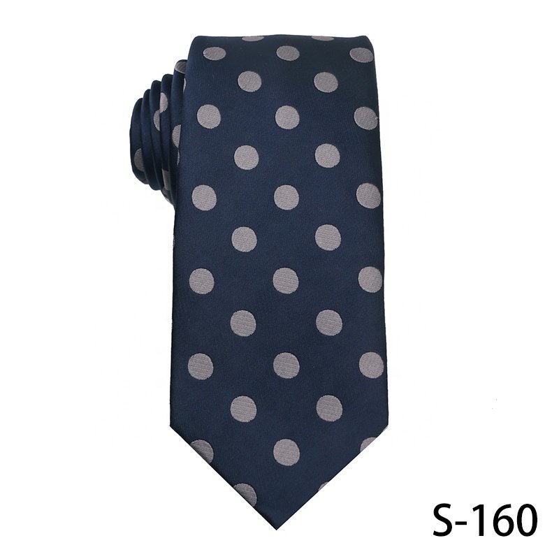 Navy Blue Micro Fibre Necktie 100% Polyester High Quality Ties For Men Fashion Striped Tie From Manufacturer