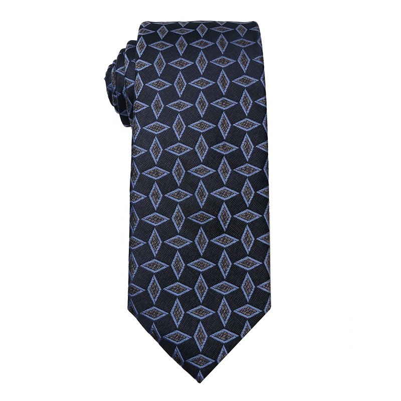 Navy Blue Micro Fibre Necktie 100% Polyester High Quality Ties For Men Fashion Striped Tie From Manufacturer