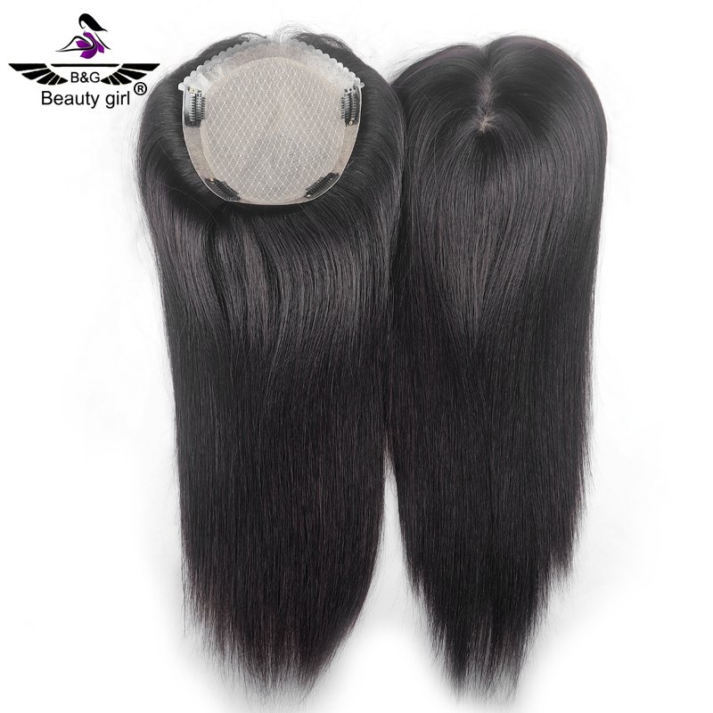 Premium Russian Remy Human Hair Clip In With Pu Around Flexible Toppers For Women Silk Base Topper Hair