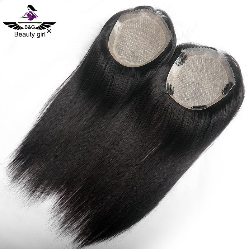 Premium Russian Remy Human Hair Clip In With Pu Around Flexible Toppers For Women Silk Base Topper Hair