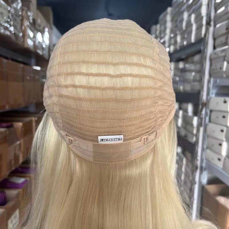 Hand tied silk top medical wigs european human hair blonde 60 alopecia wigs for women