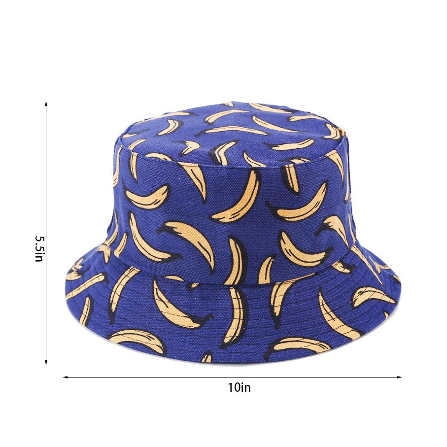 Unisex Summer Foldable Banana Bucket Hat Women Outdoor Sunscreen Fishing Hunting Cap