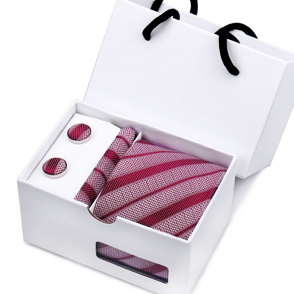 Mens Tie Set In A Box Paisley Silk Ties For Men Gifts Wedding Necktie Gravata Handkerchief Set