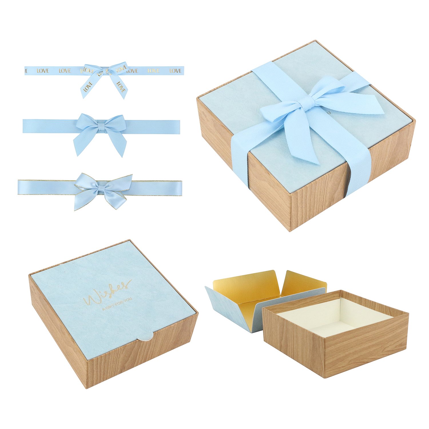 Midi High Quality Custom Logo Print Pre Tied Elastic Packing Decoration Ribbon Bow For Box Gift Wrap
