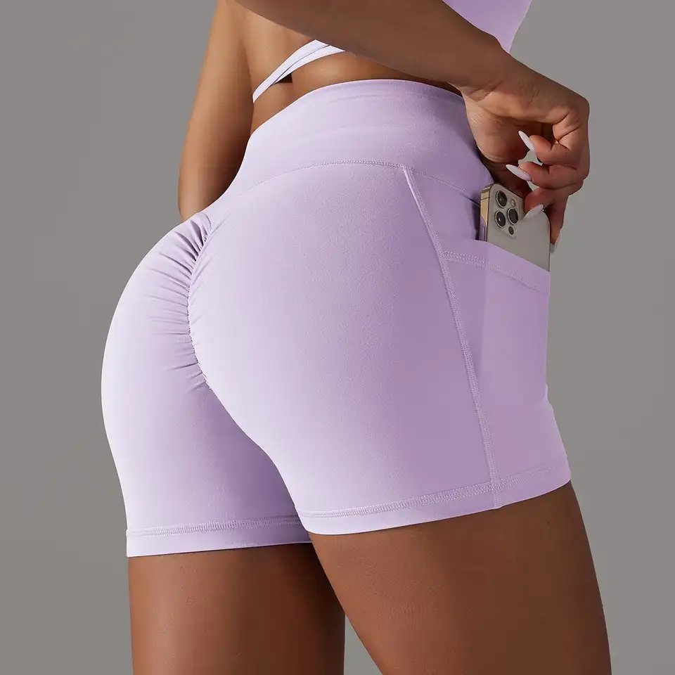 Hot new Women High Elastic Seamless Fitness Shorts Women Gym Outfit Scrunch Butt Fitness High Waist Gym Shorts For Cycling Short