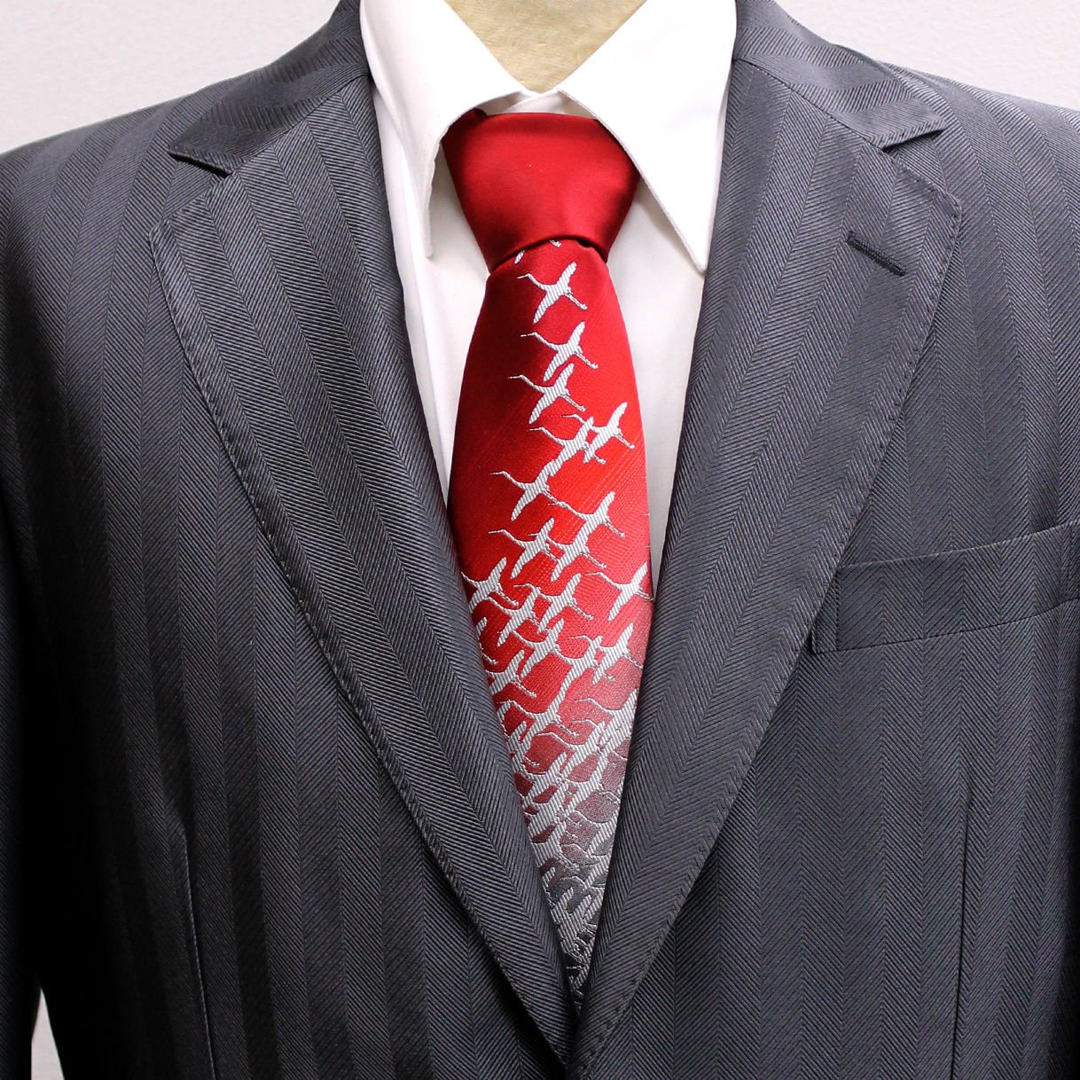 Hot sale high design quality fashion clothes 100% silk Jacquard fabric Neck tie Japanese traditional Woven cranes pattern