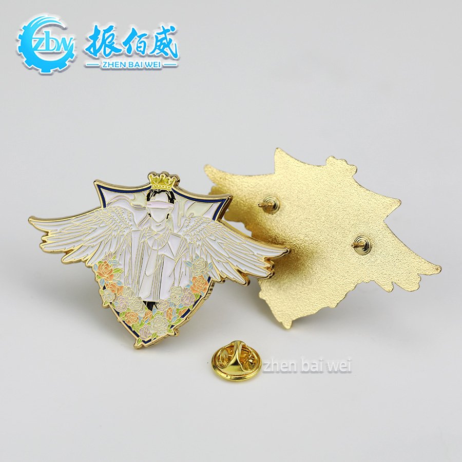 Manufacturer custom metal gold plated academic Memorial brooch for excellence Zinc Alloy corporate logo hard enamel pin custom