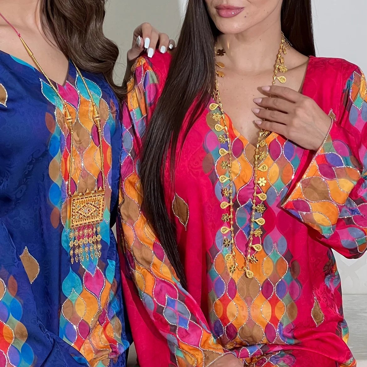 Eid Tie Dye Print Abaya Women Muslim Abaya Dress Ramadan Elegant Morocco Kaftan Vestidos Largos Dubai Robe Islam Jalabiya Dress