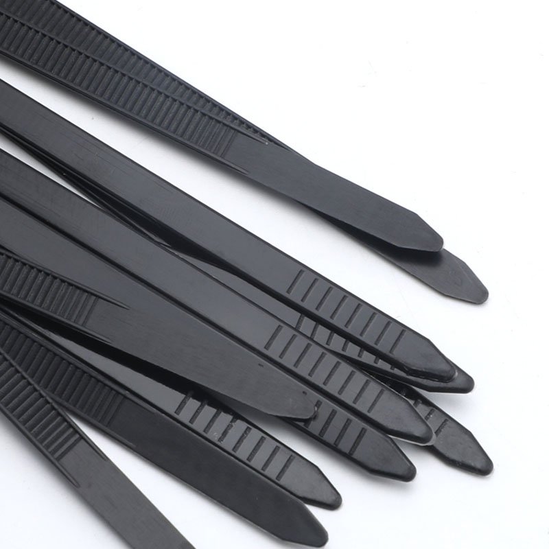 SDPSI50Pcs 5*150 to 5*650 Self-Locking Cable Ties Black Plastic Nylon Zipper Wraps Strap Fastening Fixing Ring Black
