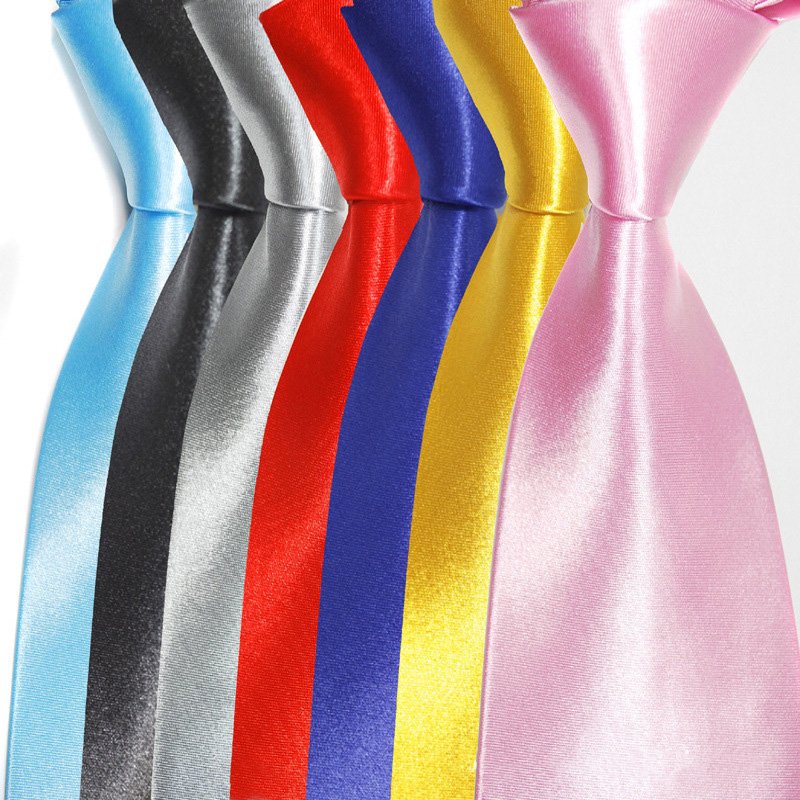 Hot sell 8cm cheap business man pure color ties blank custom logo printing polyester men cheap casual plain men ties