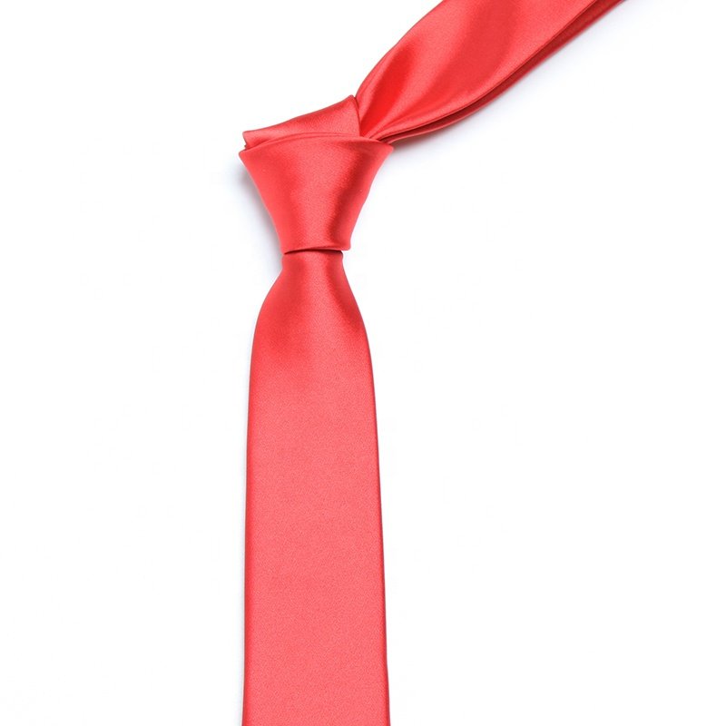 5cm red neck tie mens slim polyester silk wedding ties gravata neckties corbatas hombres for men