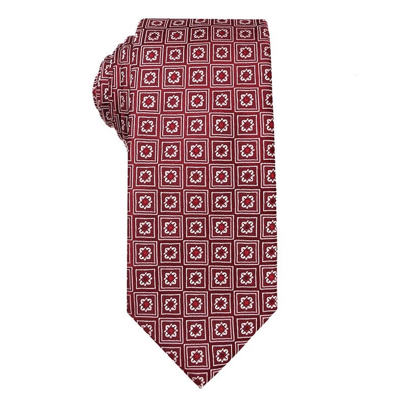 Necktie Manufacturer High Quality 100% Polyester Ties For Men Business Red Ties For Weddings Various Designs