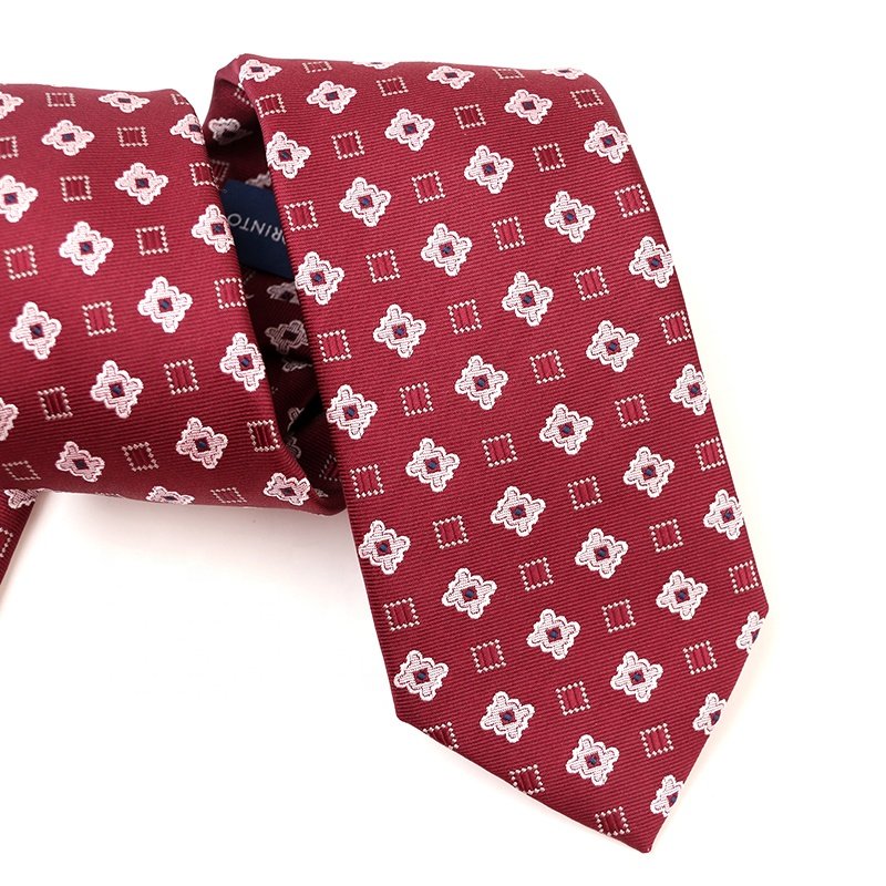Necktie Manufacturer High Quality 100% Polyester Ties For Men Business Red Ties For Weddings Various Designs