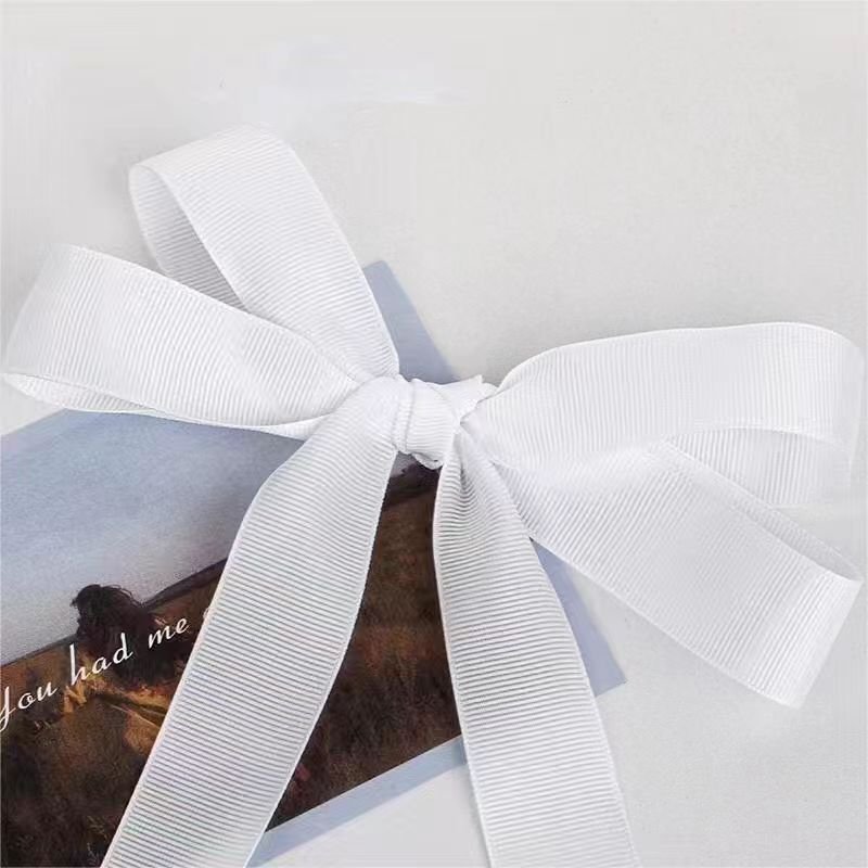 Custom100% Handmade print grosgrain gift ribbon stripes for girl hair bows for bows black ribbon tie