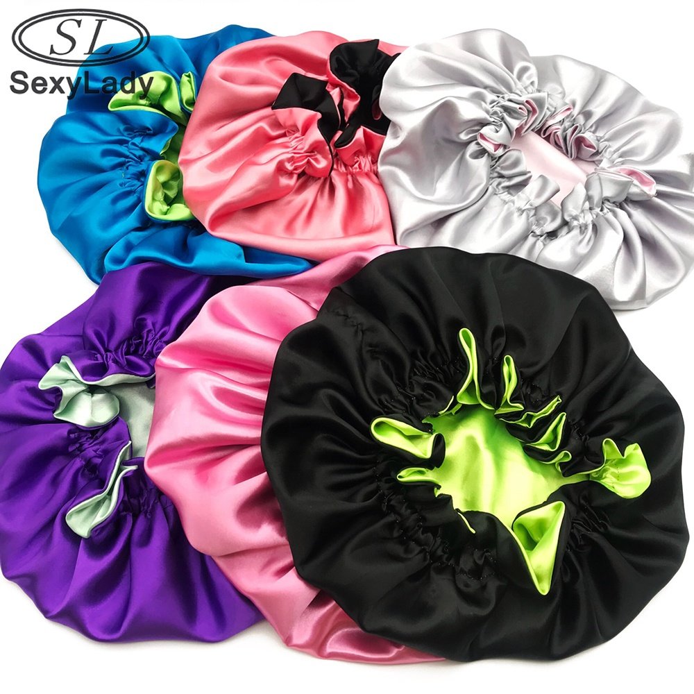 free sample silk scarf wig band wholesale silk edge wrap edge scarf mommy and me designer satin bonnet silk hair bonnet