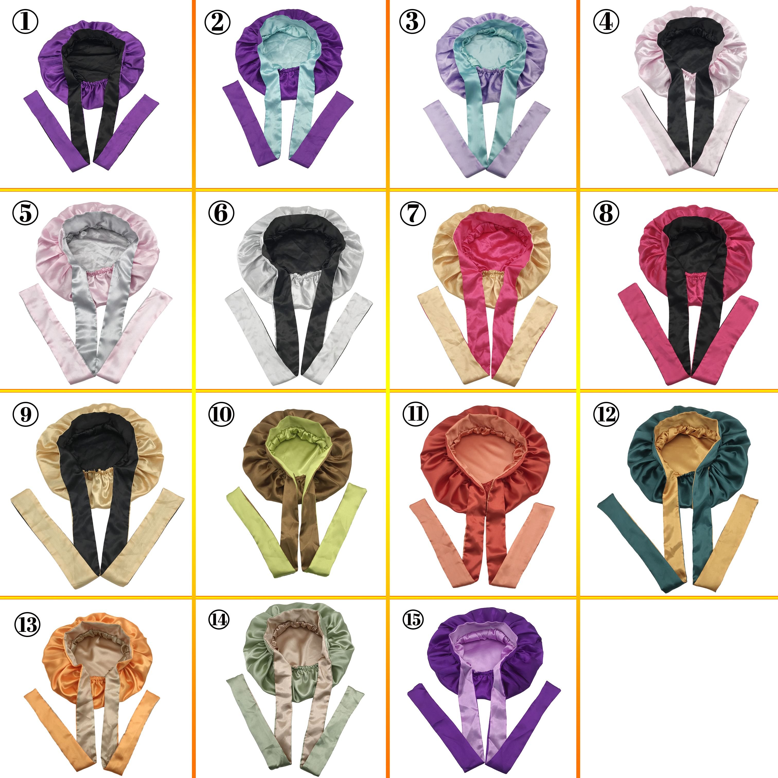 free sample silk scarf wig band wholesale silk edge wrap edge scarf mommy and me designer satin bonnet silk hair bonnet