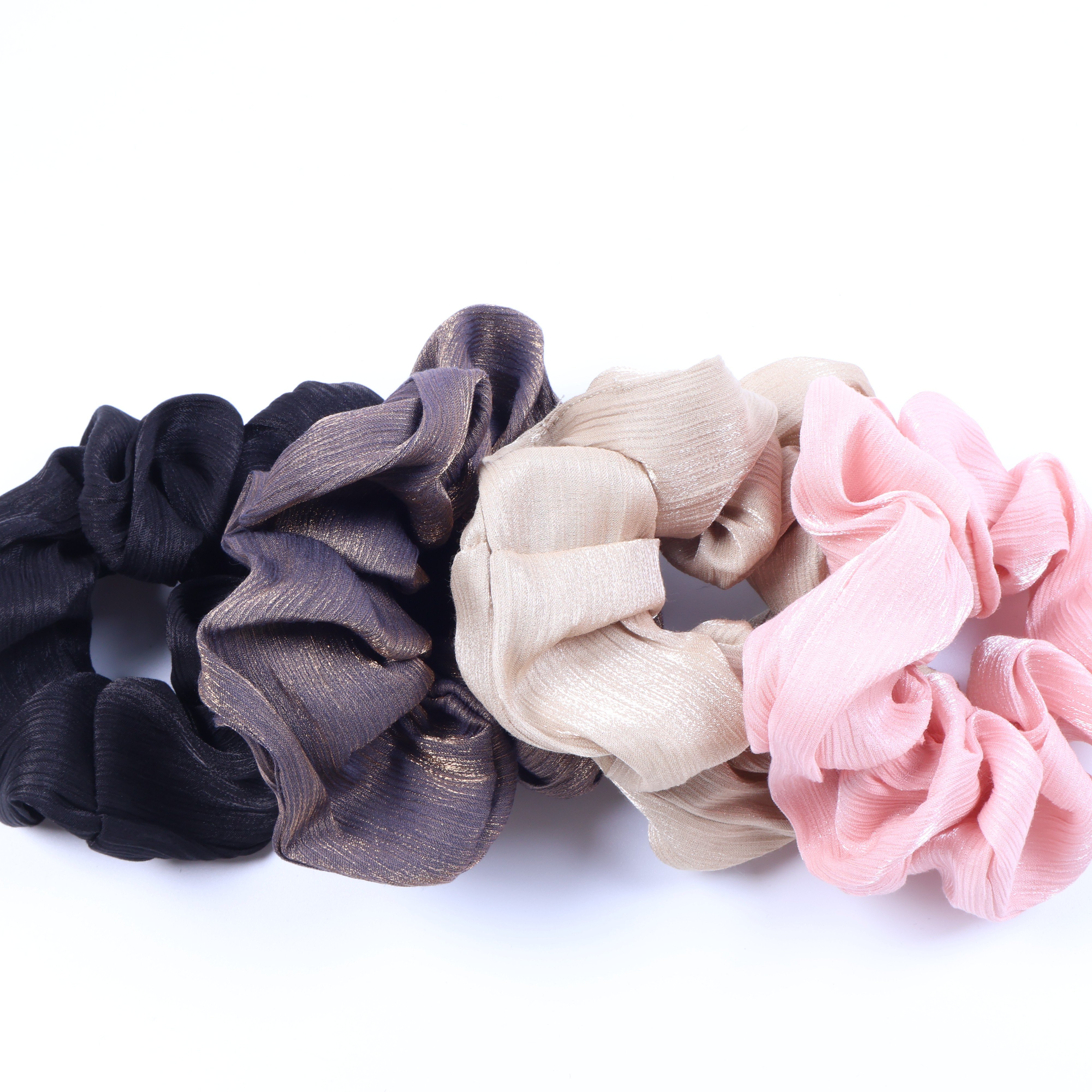 HHFS Wholesale Customize Luxury Hair Band Sports Polyester High-Quality Custom Scrunchie Hair Tie Bridal Hair Accessories