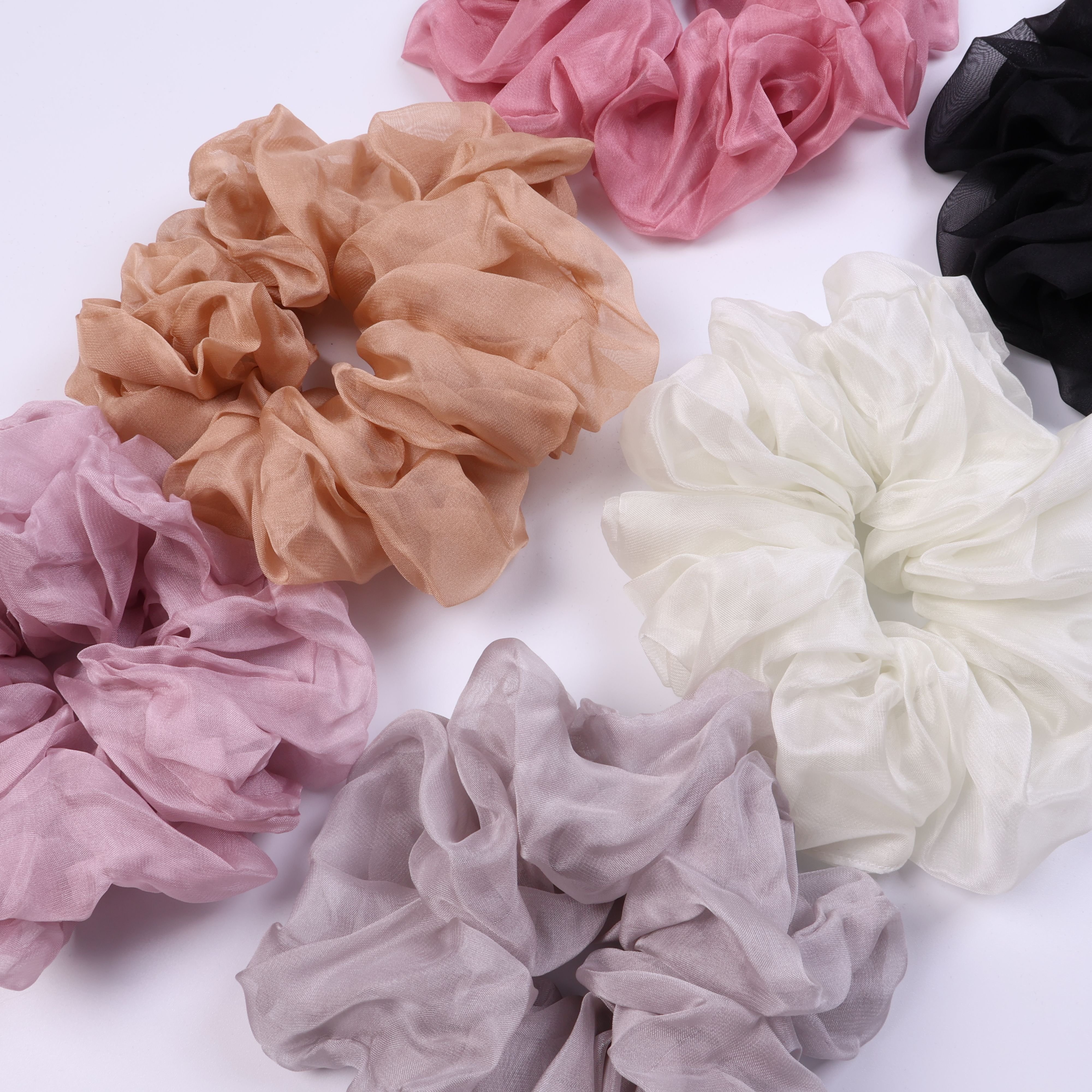 HHFS Wholesale Customize Luxury Hair Band Sports Polyester High-Quality Custom Scrunchie Hair Tie Bridal Hair Accessories
