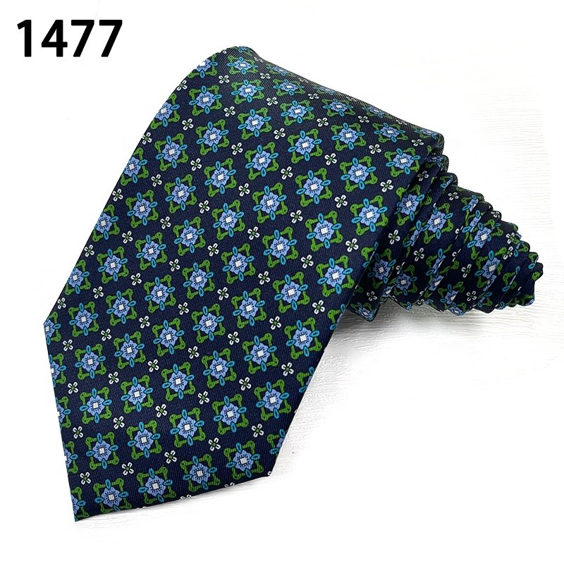 Fashion design popular digit printing gravatas atacado necktie custom print cravatte per uomo polyester men's tie