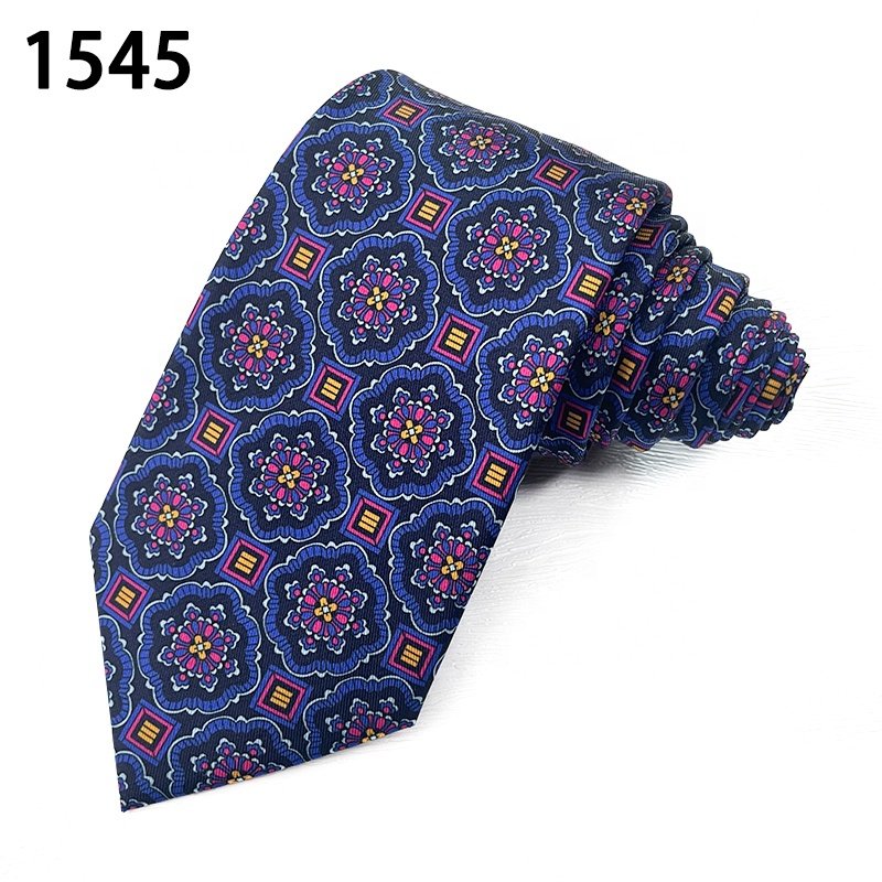 Fashion design popular digit printing gravatas atacado necktie custom print cravatte per uomo polyester men's tie