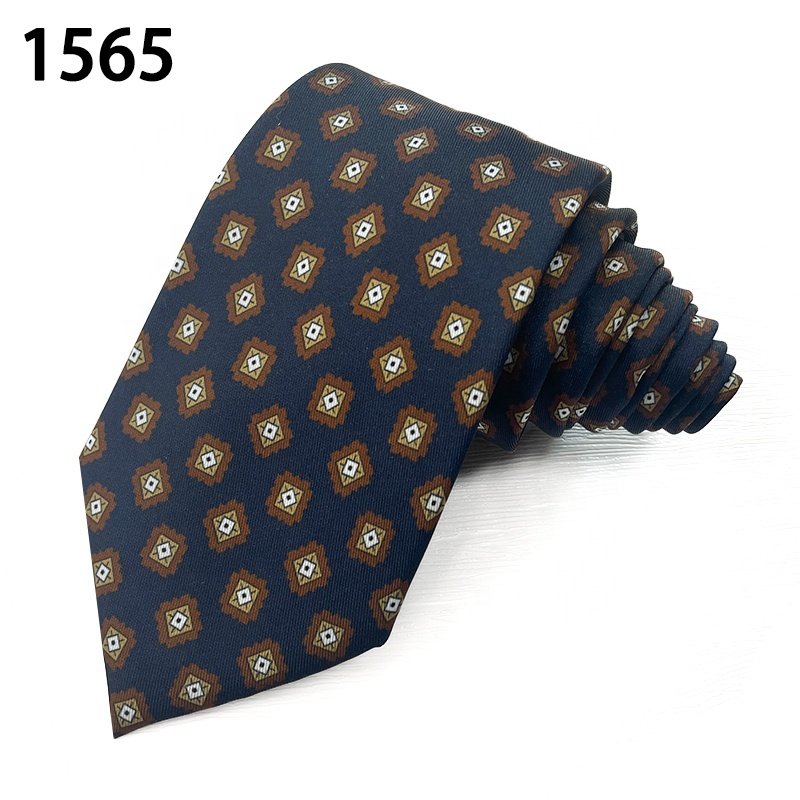 Fashion design popular digit printing gravatas atacado necktie custom print cravatte per uomo polyester men's tie