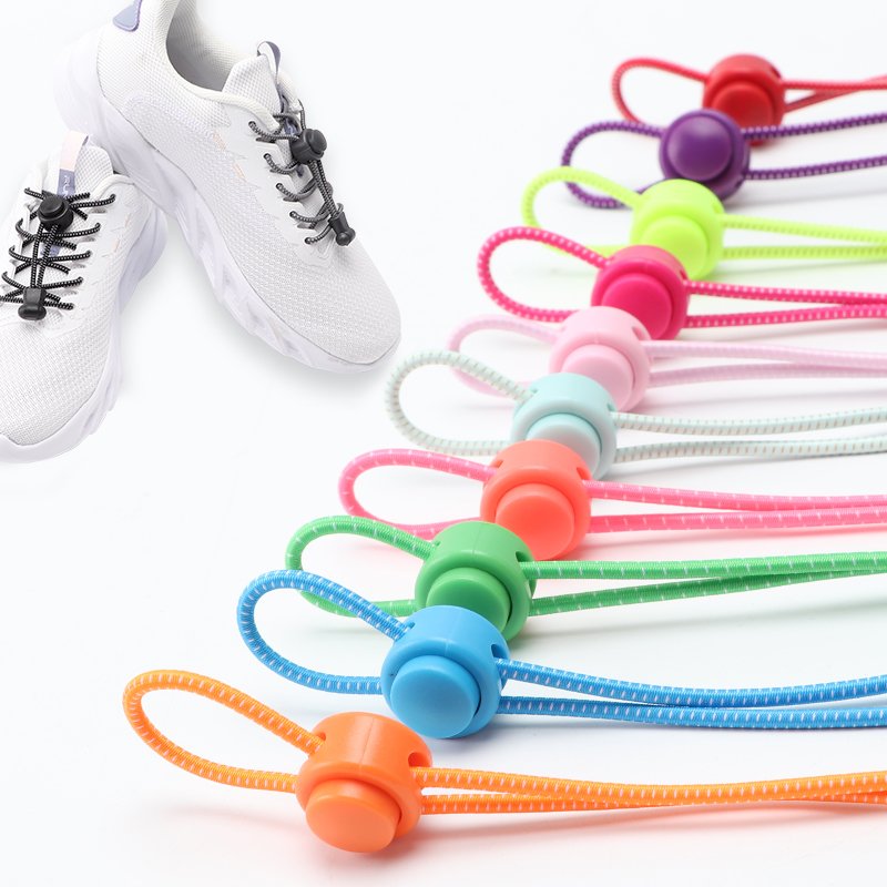 No Tie Flat Elastic Laces Lock No-slip Elastic Shoe Laces lazy Comfortable Shoelaces for Kids Disabled shoelaces