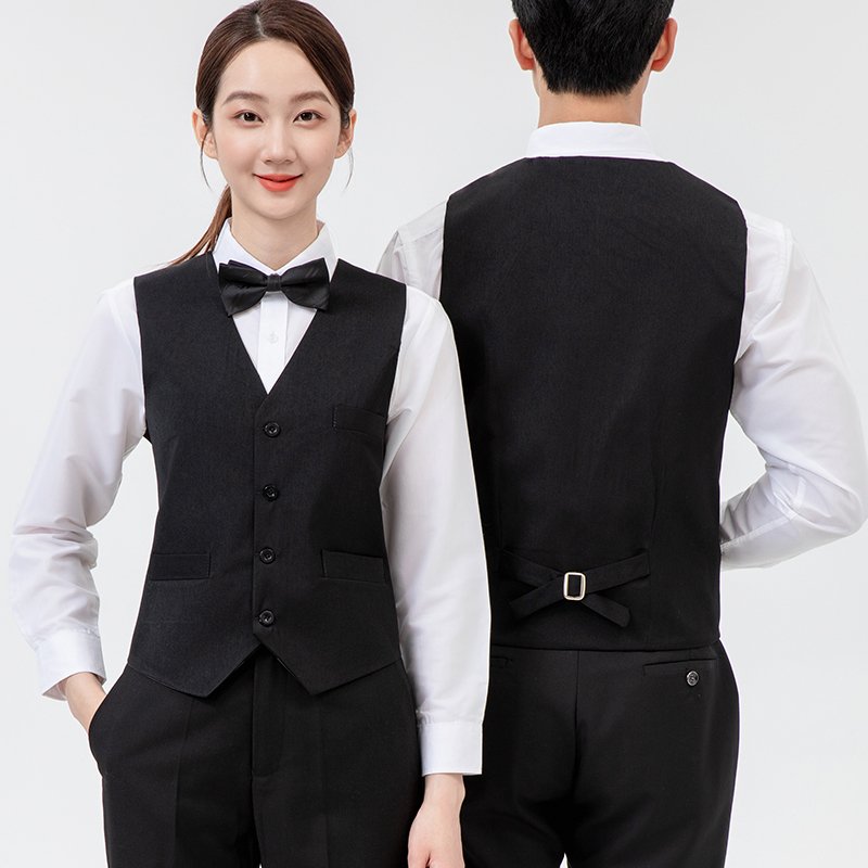 Wholesale Overalls for Men Workwear Breathable Waterproof Waiter Uniform Chinese Work Clothes Custom Logo Cool Vest for Working