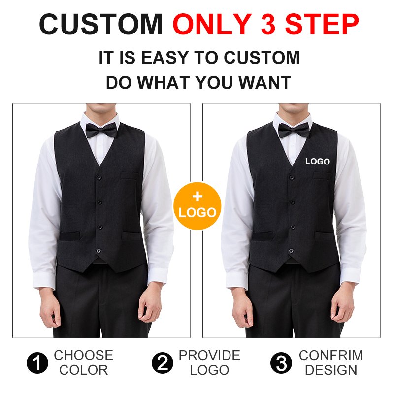 Wholesale Overalls for Men Workwear Breathable Waterproof Waiter Uniform Chinese Work Clothes Custom Logo Cool Vest for Working