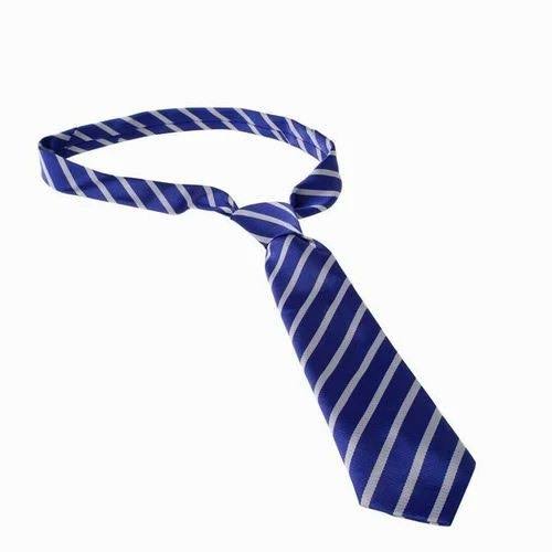 Blue And White Strip Design Tie Custom Neck Tie For Office New look Handmade Manufacturer School Tie Good Quality Solid Color