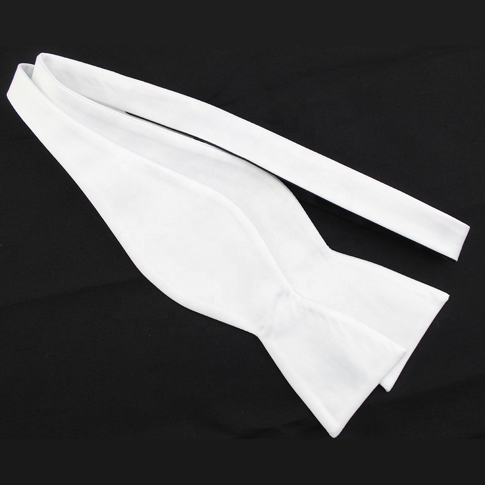 Chinese Factory Wholesale Hot Sale Adjustable Classic White Bow Ties Blank Satin Self Tie Sublimation Polyester Bow Tie