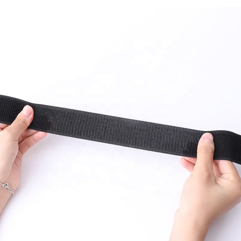 Factory wholesale black and white elastic Velcroes elastic telescopic elastic ratchet tie down Velcroes elastic band