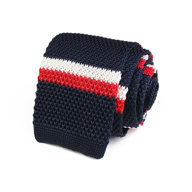 Corbatas Por Mayoreo Classic Silk Knitted Tie Men Plain Stripe Silk Knit Ties
