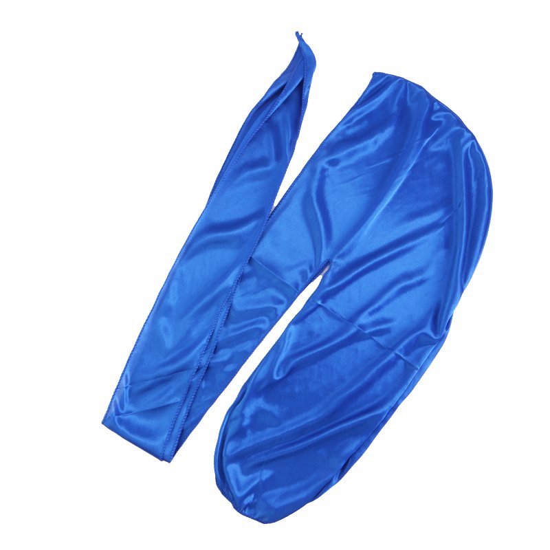 Custom Logo Custom Logo Hair Accessories Bandana Silky Durag Wrinkle Free Long Tail Elastic Solid Color HeadWrap Durag For Men