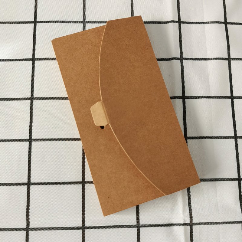 Delicate Privet logo brown Kraft paper lower MOQ in stock silk scarf packaging scarves jewelry envelope packing paper box